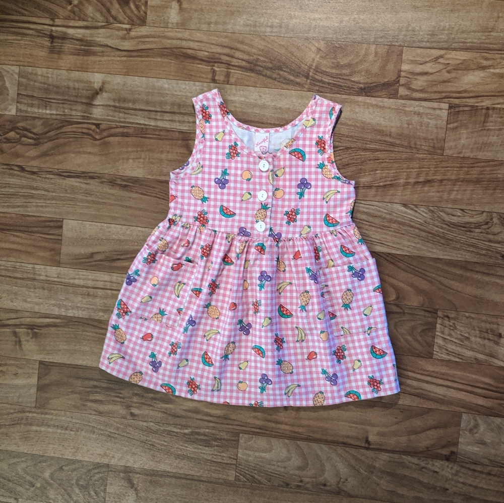 Vintage Pink Gingham and Fruit Dress Heartfelt
